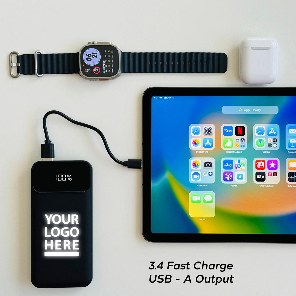 P-10, Company Gift Personalized Charger, Customized Gift Powerbank, Personalized iPhone Charger, Promotional Powerbank, Custom Corporate Promotion