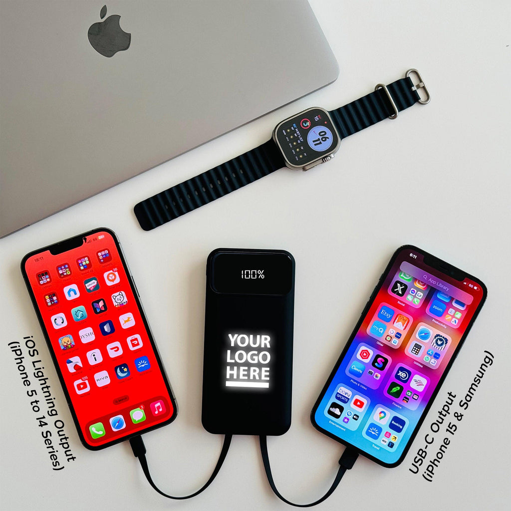 P-10, Company Gift Personalized Charger, Customized Gift Powerbank, Personalized iPhone Charger, Promotional Powerbank, Custom Corporate Promotion