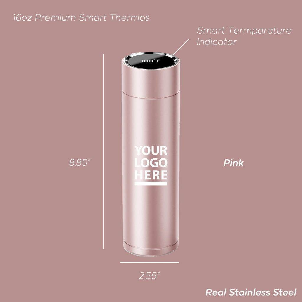 T-1, Promotional Thermos, Custom-Engraved Bottle, Smart Bottle, Travel Tumbler, Colorful Thermos, Stainless Steel Drinkware, Personalized Gift