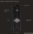 T-4, 24oz Promotional Company Gift Bulk Order Thermos, Double Wall Insulated Water Bottle, Stainless Steel Drinkware, Personalized Gift Thermos