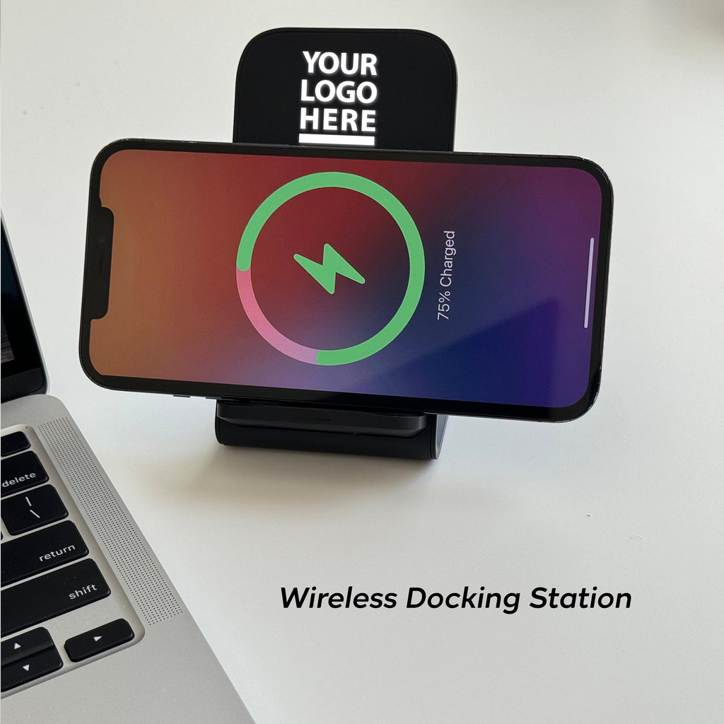 W-2, Personalized Apple and Samsung Docking Station, Company Gift Docking Station, Bulk Order Wireless Charging Station, Client New Year Gift