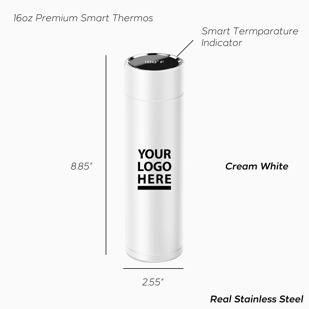 T-1, Promotional Thermos, Custom-Engraved Bottle, Smart Bottle, Travel Tumbler, Colorful Thermos, Stainless Steel Drinkware, Personalized Gift