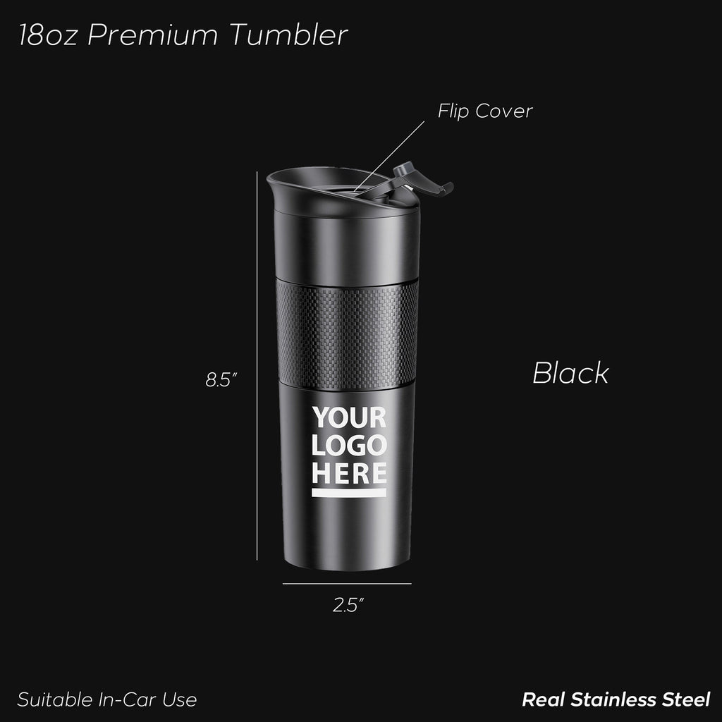 T-2, 18oz Personalized Premium Tumbler, Custom Engraved Thermos, Company Logo Bulk Order Tumbler, Corporate Client Gift Thermos, Personalized Mug